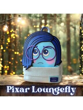 NWT Pixar's Inside Out Sadness 3D Mini Backpack